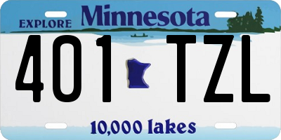 MN license plate 401TZL