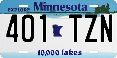 MN license plate 401TZN
