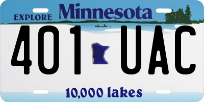 MN license plate 401UAC