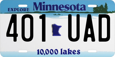 MN license plate 401UAD