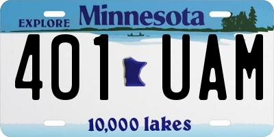 MN license plate 401UAM