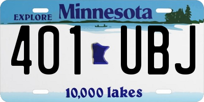 MN license plate 401UBJ