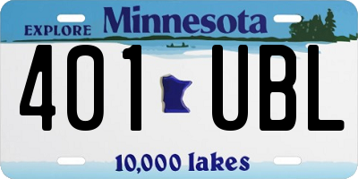 MN license plate 401UBL