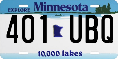 MN license plate 401UBQ