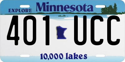 MN license plate 401UCC