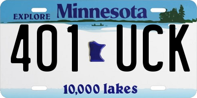 MN license plate 401UCK