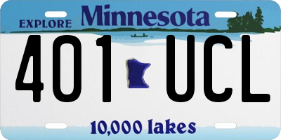 MN license plate 401UCL