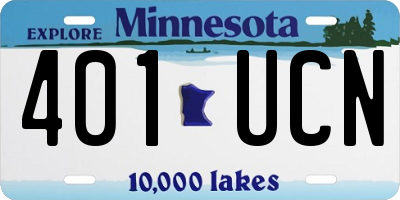 MN license plate 401UCN