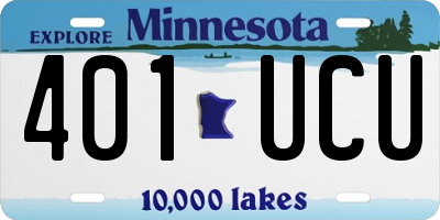 MN license plate 401UCU