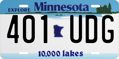 MN license plate 401UDG