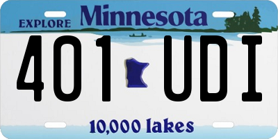 MN license plate 401UDI