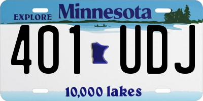 MN license plate 401UDJ