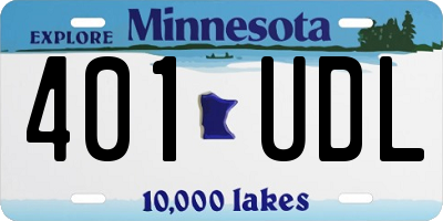 MN license plate 401UDL