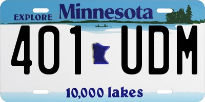 MN license plate 401UDM