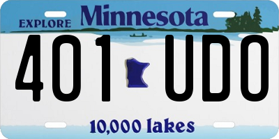 MN license plate 401UDO