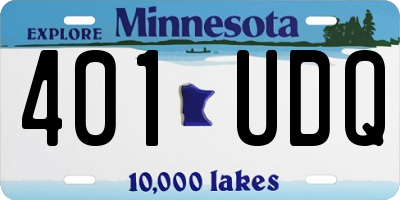 MN license plate 401UDQ