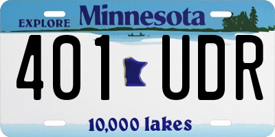 MN license plate 401UDR