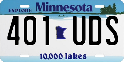 MN license plate 401UDS