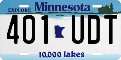 MN license plate 401UDT