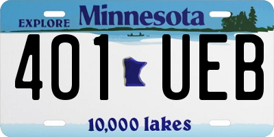 MN license plate 401UEB