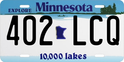 MN license plate 402LCQ