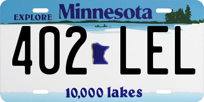MN license plate 402LEL