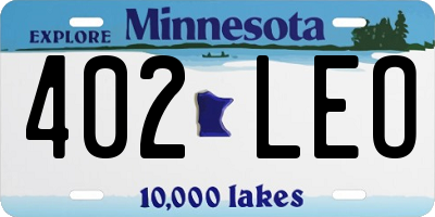 MN license plate 402LEO