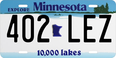 MN license plate 402LEZ