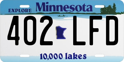 MN license plate 402LFD