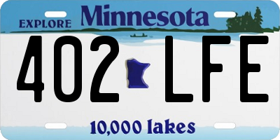 MN license plate 402LFE