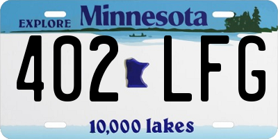 MN license plate 402LFG