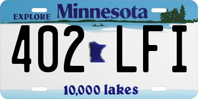 MN license plate 402LFI