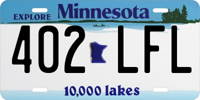 MN license plate 402LFL