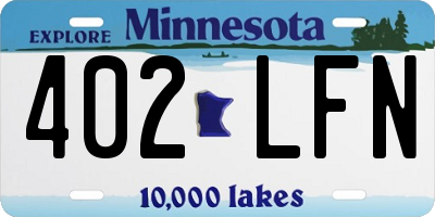 MN license plate 402LFN