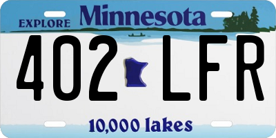 MN license plate 402LFR