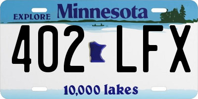 MN license plate 402LFX