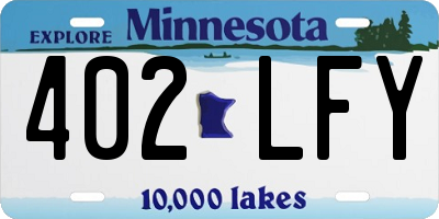 MN license plate 402LFY