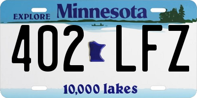 MN license plate 402LFZ