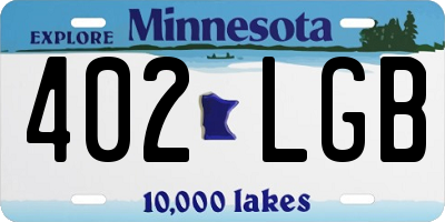MN license plate 402LGB