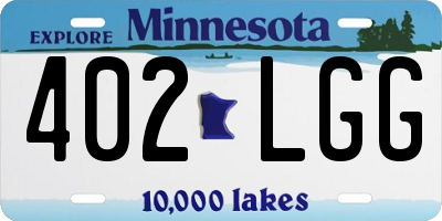 MN license plate 402LGG