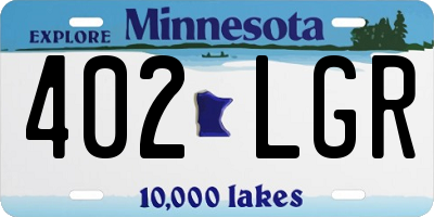MN license plate 402LGR