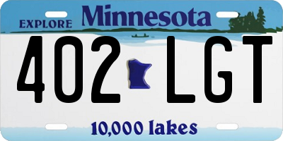 MN license plate 402LGT