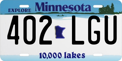 MN license plate 402LGU