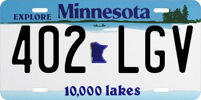MN license plate 402LGV
