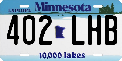 MN license plate 402LHB