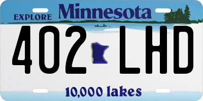 MN license plate 402LHD