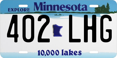 MN license plate 402LHG