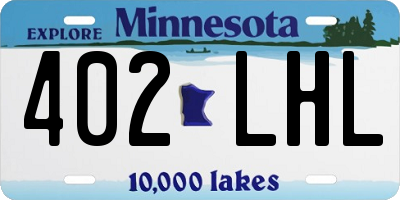 MN license plate 402LHL