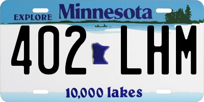 MN license plate 402LHM
