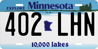 MN license plate 402LHN